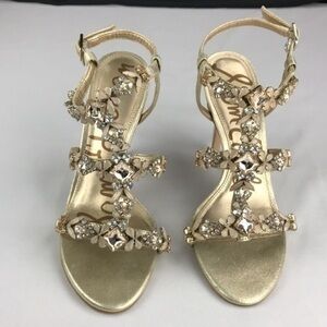 Sam Edelman, Strapy jeweled 4” heels. SZ 8. NEW.